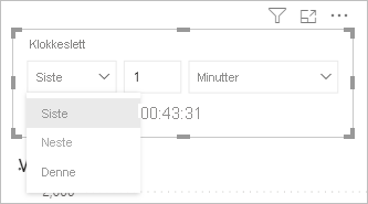 Screenshot showing time period options for a filter card.