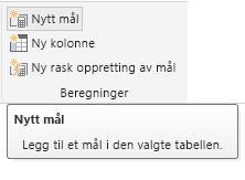 Skjermbilde av nytt mål fra båndet.