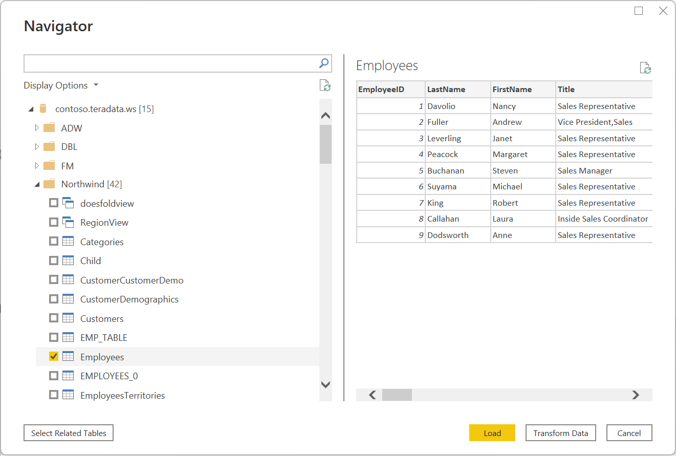 Velg dataene du trenger fra databasen