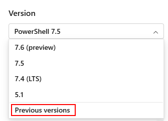 Screenshot of the Previous Versions option.