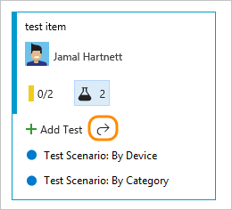 Kanban board, Card, Go to test plan