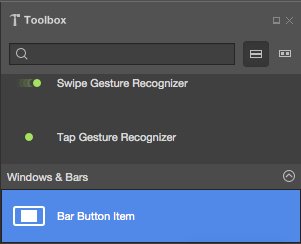 A Bar Button Item