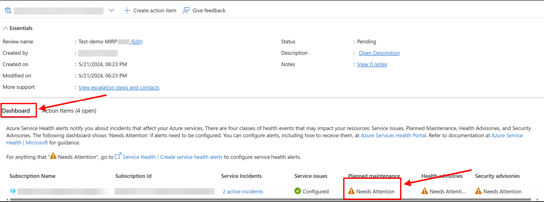 Test arbeidsbelastning med pil som peker mot venstre side av skjermen på instrumentbordet, og nederst til høyre ved Behovspørring.