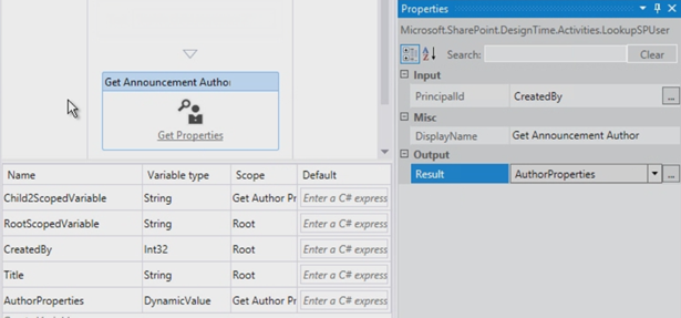 Figure 9. Updating LookupSPUser output