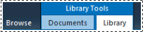 Screenshot that shows the Library Tools ribbon.