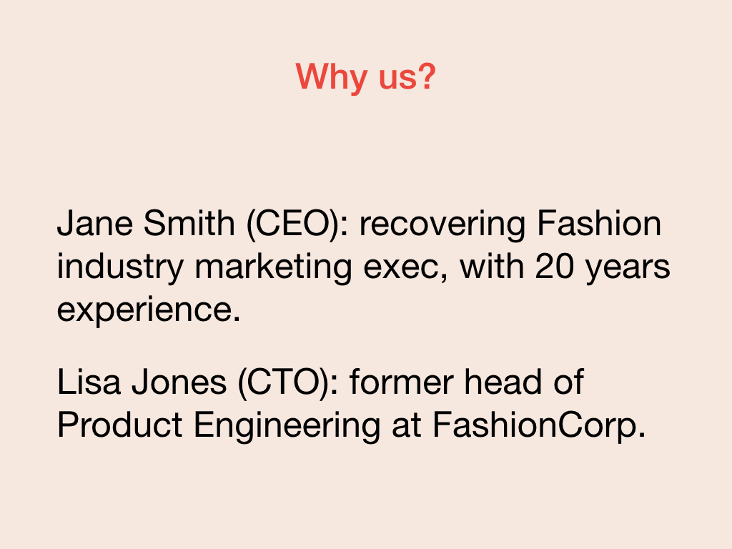 Lysbilde som sier hvorfor vi er de beste til å løse dette problemet.