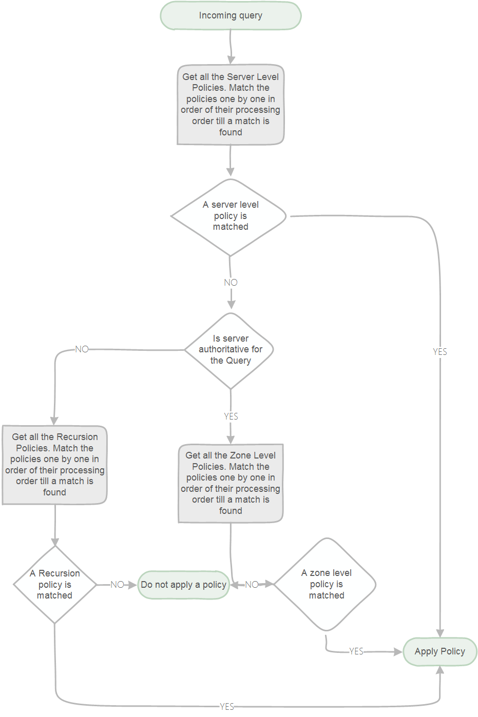 DNS policy processing