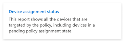 Schermopname van het statusrapport van de apparaattoewijzing in Microsoft Intune en het Intune-beheercentrum.