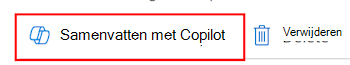 Schermopname van het selecteren van de functie Samenvatten met Copilot in een beleid in Microsoft Intune en Intune beheercentrum.