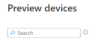 Schermopname van het zoeken naar apparaten bij het maken van een filter in Microsoft Intune.