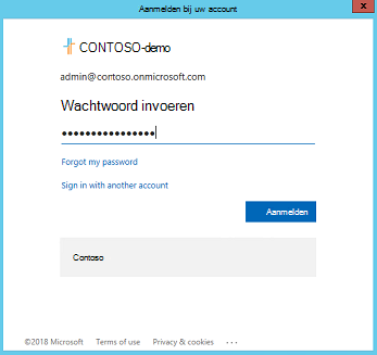 Windows-formulier om u aan te melden bij een Microsoft Entra-account.