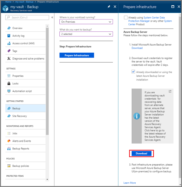 Kluisgegevens downloaden