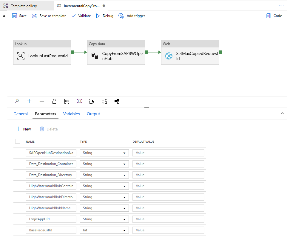 Incrementeel kopiëren vanuit SAP BW-configuratie