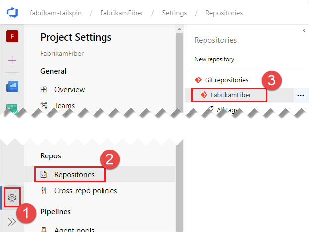 Configureer de toegang tot de opslagplaats.