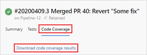 Bekijk en download resultaten op het tabblad Codedekking.