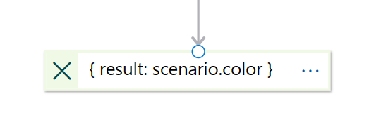a screenshot of the flow control end element on the scenario editor 