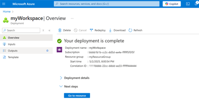 Schermopname van de implementatie voltooid.