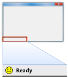Voorbeeld van CMFCStatusBar.