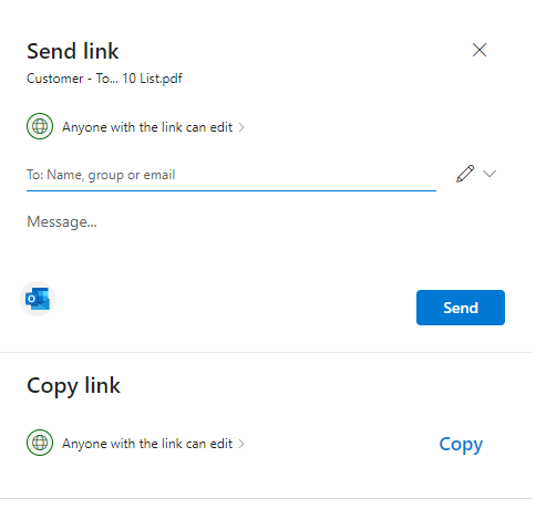 Bestand delen in OneDrive