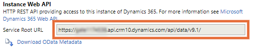 URL van CRM OData-feed.