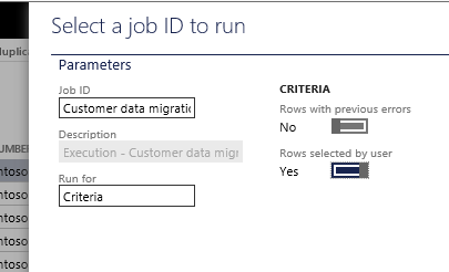 Selecting a job to run.