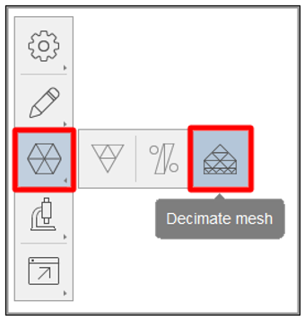 Gereedschap Mesh decimeren Gereedschap Mesh decimeren.