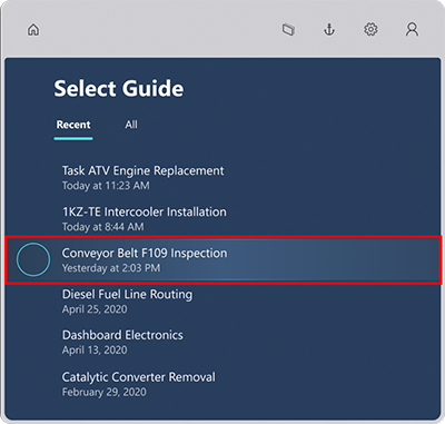 Open de guide op HoloLens.