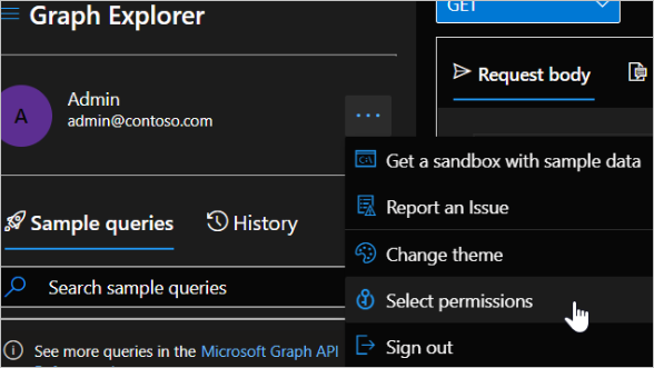 Schermopname van de optie Microsoft Graph-instellingen.