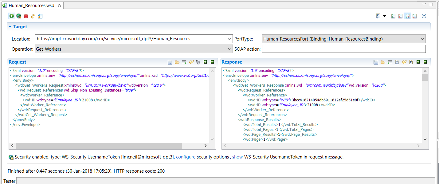 Schermopname van het geopende bestand Human_Resources in Workday Studio.