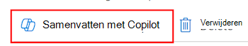 Schermopname die laat zien hoe u de functie Samenvatten met Copilot selecteert in een apparaatconfiguratiebeleid in Microsoft Intune of Intune beheercentrum.