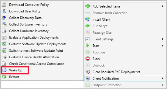 Clientmelding activeren in de console