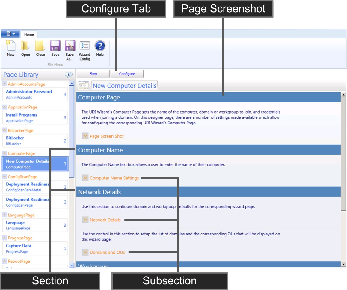 Afbeelding 11. Tabblad Configureren in de UDI Wizard Designer