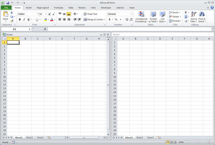 Multiple Document Interface in Excel 2010