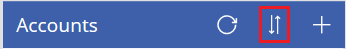Test het sorteerpictogram.