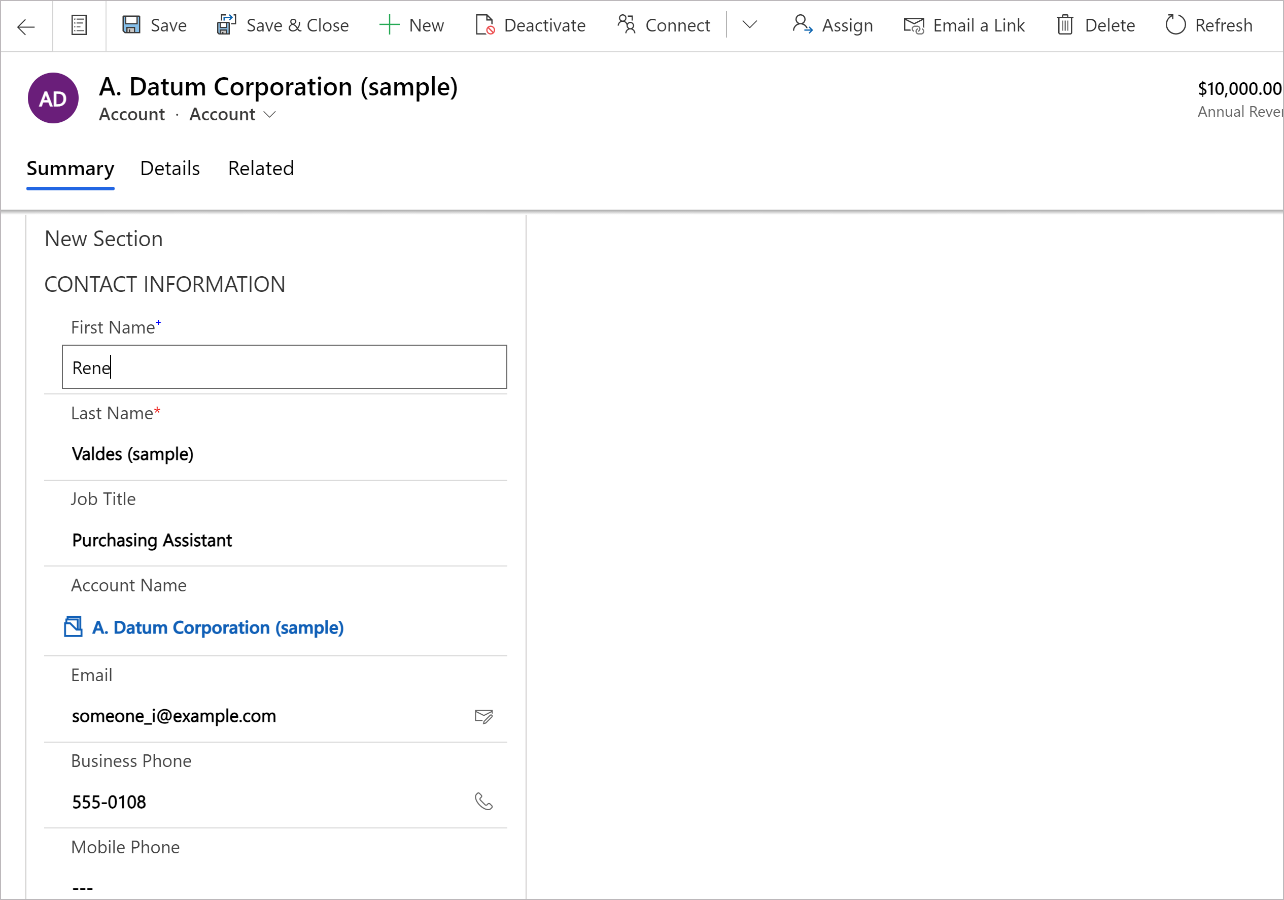 Form component-besturingselement toegevoegd aan een bestaand tabblad.