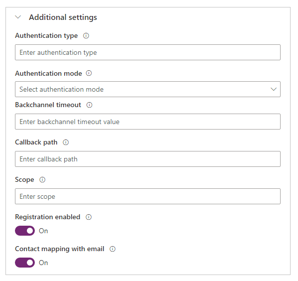 Aanvullende instellingen configureren.