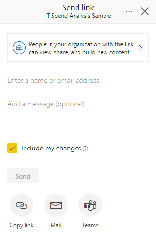 Schermopname van het delen via een koppeling.