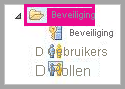 Screenshot of the Security folder structure on the left pane.
