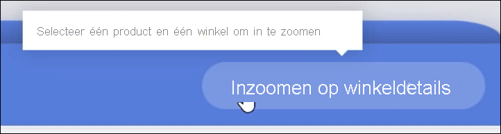 Schermopname van een inactieve drill through-knop met knopinfo aanwijzen.