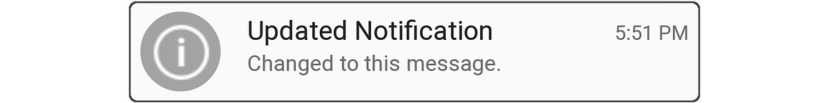 Updated notification