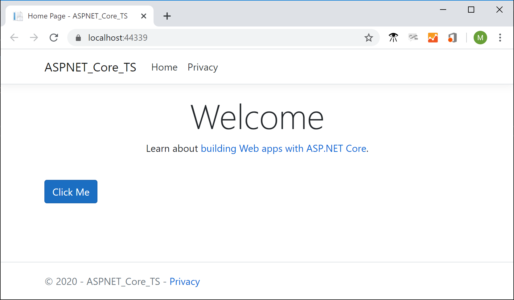 ASP.NET Core met TypeScript-