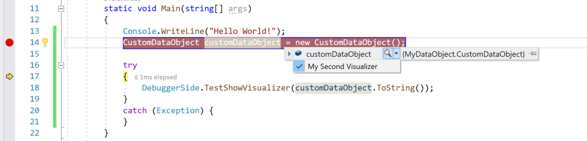 Vergrootglaspictogram visualiseren.