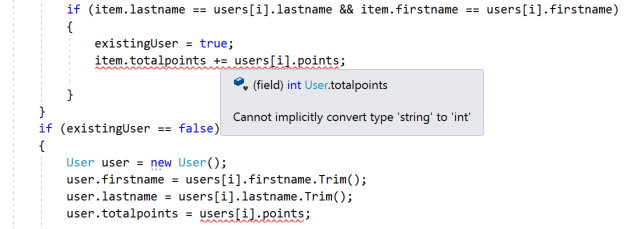 Fout bij typeconversie