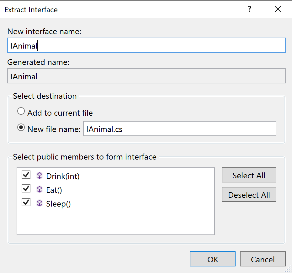 Schermopname van Extract Interface.