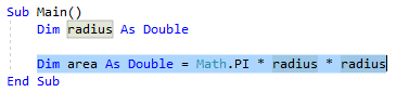 Schermopname van Visual Basic code voor de hoofdsub. In dat sub is een regel code gemarkeerd.