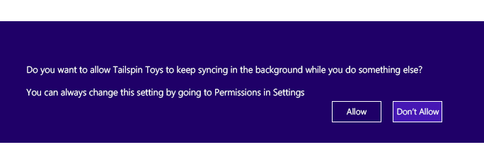 Dialoogvenster gebruikerstoestemming voor apparaatsynchronisatie.