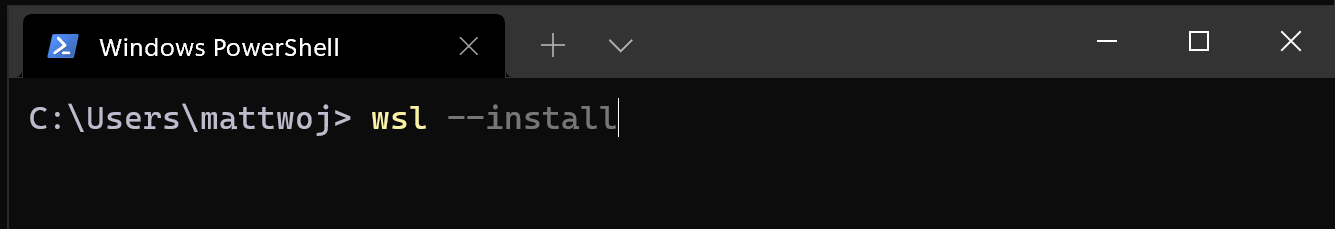PowerShell-opdrachtregel uitvoeren wsl --install
