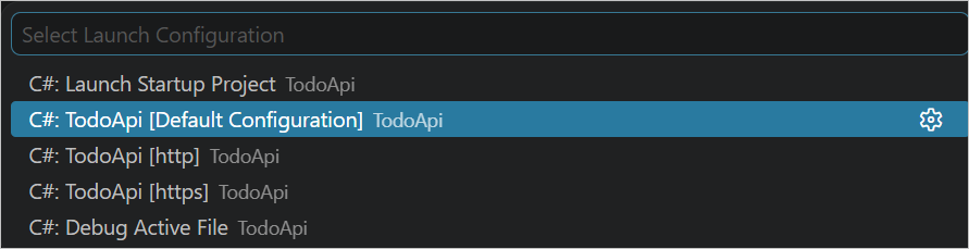 Selecteer een startconfiguratieprompt.