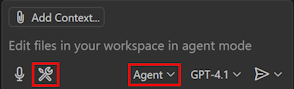 Schermopname van het Chatvenster van GitHub Copilot in Visual Studio Code.