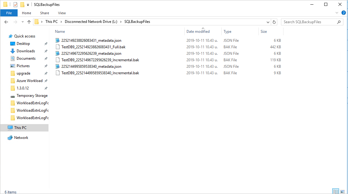 Herstelde back-upbestanden in doellocatie
